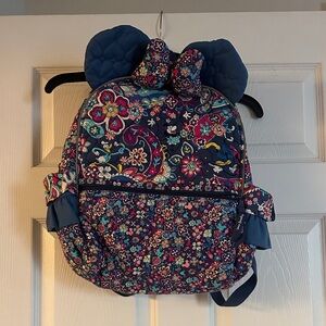 Vera Bradley Kids Backpack in Navy and Pink Floral